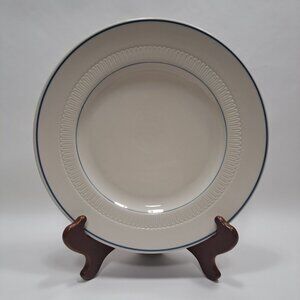Vintage Syracuse China Restaurant Hotel Blue Trim Geometric Decor Plate C1988